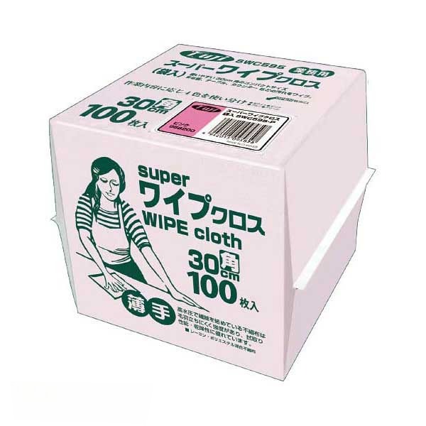 【業務用】【ケース販売】【使い捨て】尚美堂　フジナップ　フジスーパーワイプクロス薄手 ピンク袋入　958200　30×30cm 1800枚(100枚×18袋)/ケース×1ケース　清掃 衛生用品 清掃用品 ウエス