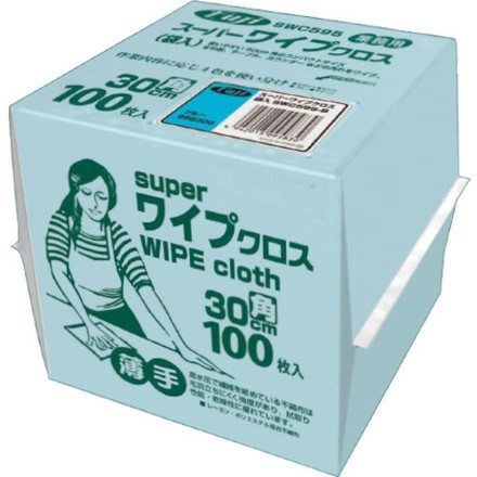 【業務用】【ケース販売】【使い捨て】尚美堂　フジナップ　フジスーパーワイプクロス薄手 ブルー袋入　958300　30×30cm 1800枚(100枚×18袋)/ケース×1ケース　清掃 衛生用品 清掃用品 ウエス