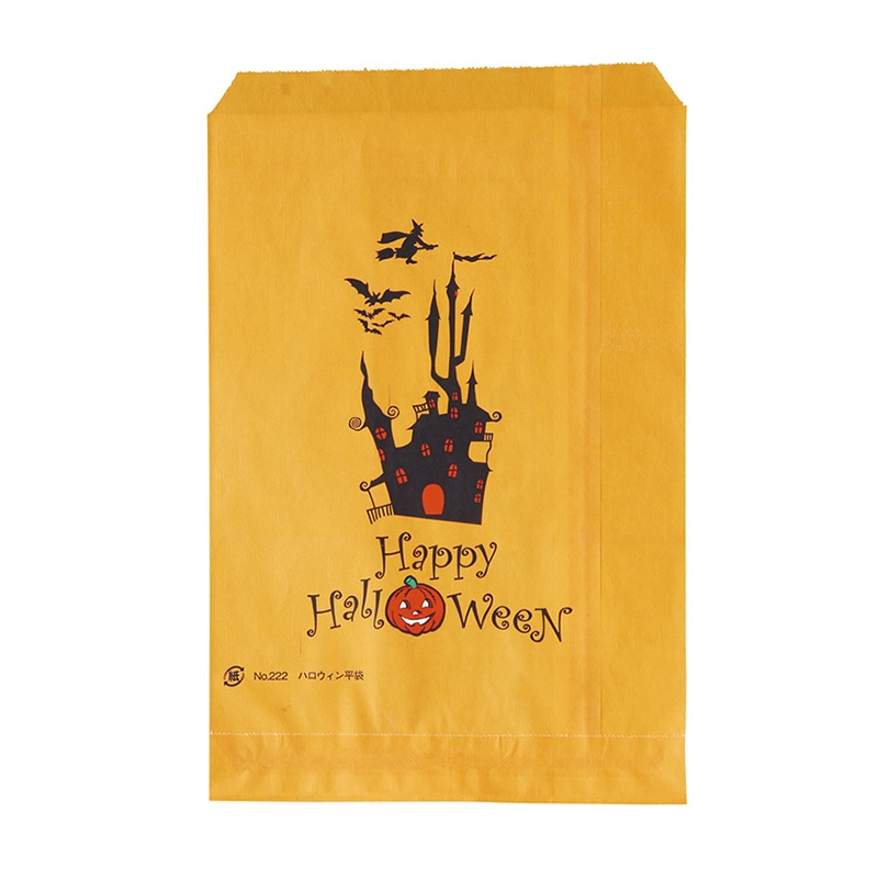 【業務用】【パン包材】大阪ポリエチレン販売　No.222-1 ハロウィン耐油平袋　9601　180×260+18　100枚/ケース×14ケース