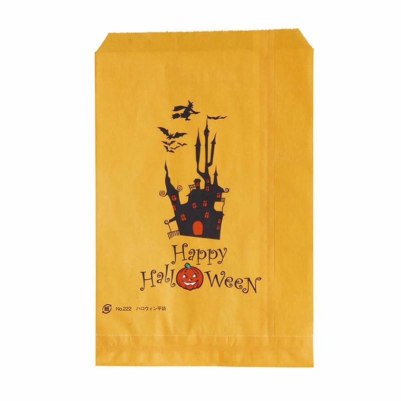 【業務用】【パン包材】大阪ポリエチレン販売　No.222-1 ハロウィン耐油平袋　9601　180×260+18　100枚入り*15セット