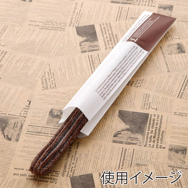 【業務用】【パン包材】大阪ポリエチレン販売　CRS-6 チュロス袋(ブラウン)　9602　55(マチ25)×255+13　1000枚入り