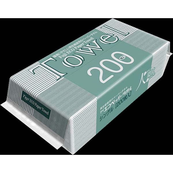 尚美堂 フジエコペーパータオル 中判 200枚×30袋入 960800 1ケース(200枚×30袋入)×10ケース