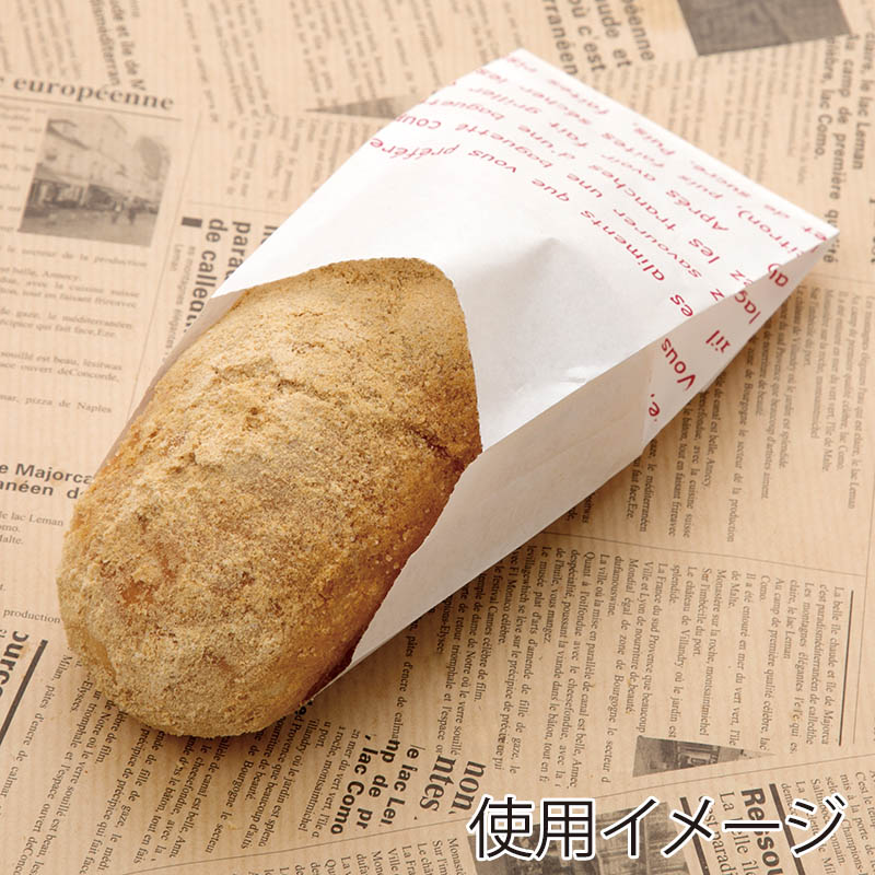 【業務用】【パン包材】大阪ポリエチレン販売　レシピ40 No.215(白)　9611　70(マチ30)×100+45　1000枚入り