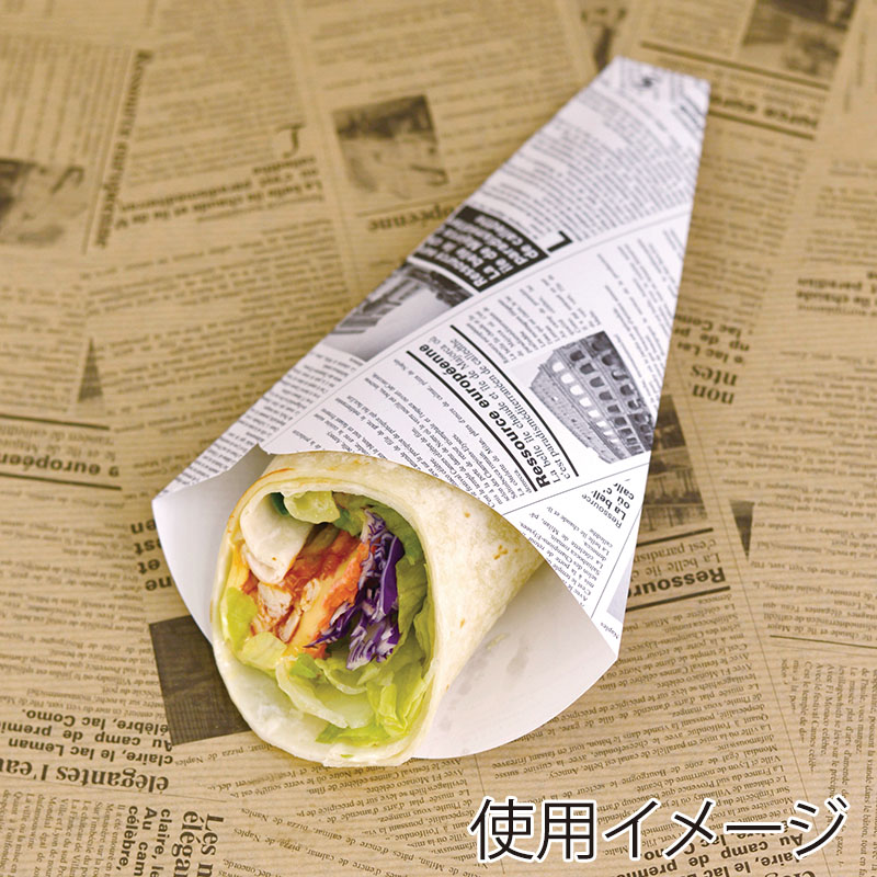 【業務用】【パン包材】大阪ポリエチレン販売　クレープ(ヨーロピアン柄)　9615　122×187　2000枚入り