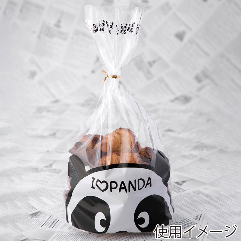 【業務用】【パン包材】大阪ポリエチレン販売　PP小袋(パンダ柄)　9628　IP0.03×190×300(35+35)底GZ　1000枚入り　