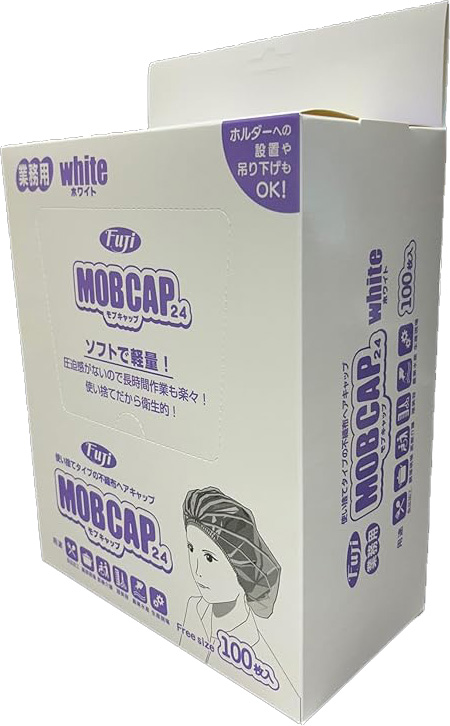 【業務用】【ケース販売】【使い捨て】尚美堂　フジナップ　フジモブキャップ 24白 箱入　ホワイト　96910　2000枚(100枚×20箱)/ケース×1ケース　フリーサイズ 不織布 ヘアキャップ 衛生キャップ