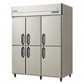 【フクシマ　業務用冷蔵庫】　[　幅1490・縦型・6枚扉タイプ・単相100V　]　GRD-1560RM　W1490×D800×H1950(mm)【送料無料/代引不可】