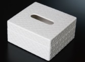 【代引不可】ティッシュBOX(小)セット　ホワイトパール  HG2-3-5  ホテル　客室備品【ABS樹脂】