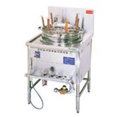 【受注生産品・送料無料・代引不可】タニコー　ガス茹で麺機　-余熱タンク付-　TU-1ND　テボ6　650*750*750(mm)