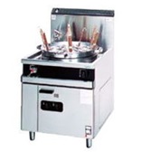 【受注生産品・送料無料・代引不可】タニコー　ガスゆで麺機　(余熱タンク付)　TU-3　テボ7　650*750*750(mm)
