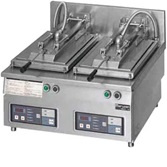 【新品・送料無料・代引不可】 マルゼン　電気自動餃子焼器(蓋固定式)2連　MAZE-44 W600×D600×H285(mm)