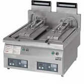 【新品・送料無料・代引不可】マルゼン　ガス自動餃子焼器 蓋固定式　2連　W600×D750×H330　MAZ-44B