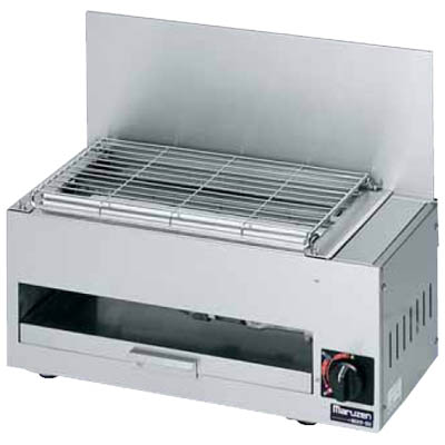 【代引不可・送料無料】MGKS-202 マルゼン ガス下火式焼物器 炭焼き 赤外線バーナータイプ 兼用型 W580*D280*H258(mm)