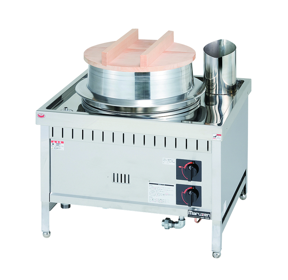 【新品・送料無料・代引不可】マルゼン ガスうどん釜 羽釜タイプ(自動点火) MGU-098HD 900×800(820)×650(mm)