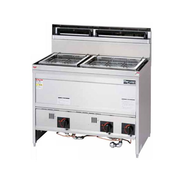 【新品・送料無料・代引不可】マルゼン ガス スパゲティ釜(自動点火) MGU-106PG　カゴ5　1000*600*800(mm)