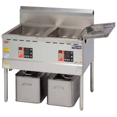 【新品/送料無料/代引不可】マルゼン 低周波電磁フライヤー レギュラータイプ 18L×2槽  MIF-18WD IHフライヤー