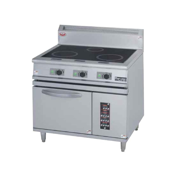 【新品・送料無料・代引不可】マルゼン 電磁調理器 MIR-097B IHレンジ 自然対流式オーブン搭載 W900*D750*H850(mm)