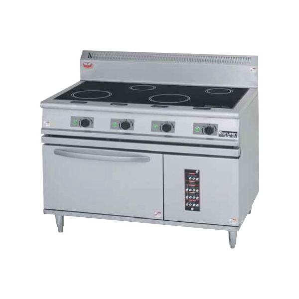 【新品・送料無料・代引不可】マルゼン 電磁調理器 MIR-127B IHレンジ 自然対流式オーブン搭載 W1200*D750*H850(mm)