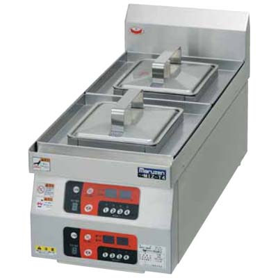 【新品/送料無料/代引不可】マルゼン  IH卓上型餃子焼器  縦2口仕様  MIZ-T4  三相200V W325*D750*H250(mm)
