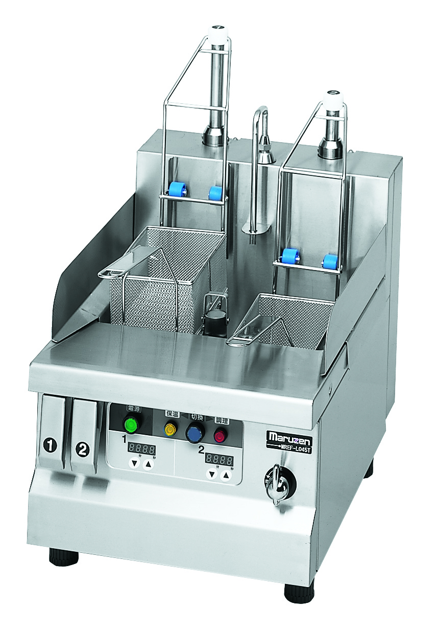 【新品・送料無料・代引不可】マルゼン 電気式卓上冷凍麺釜 オートリフト付き MREF-L045T 400×560×300(+バック150)(mm)