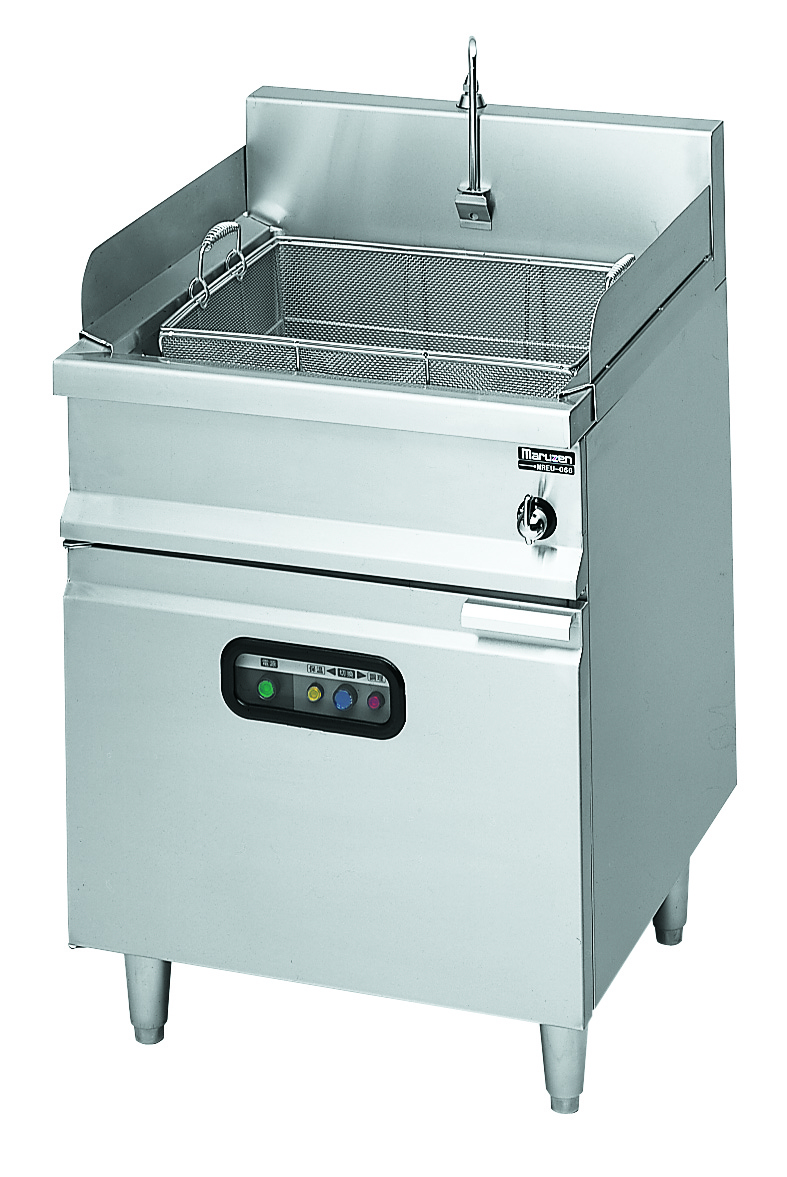 【新品・送料無料・代引不可】マルゼン 電気 うどん釜 MREU-066 600×600×800(+バック150)(mm)