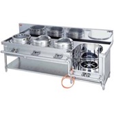 外管式中華レンジ・餃子、イタメ2、スープ　厨房機器　調理機器　MRS-114E　W2150*D750*H720(mm)