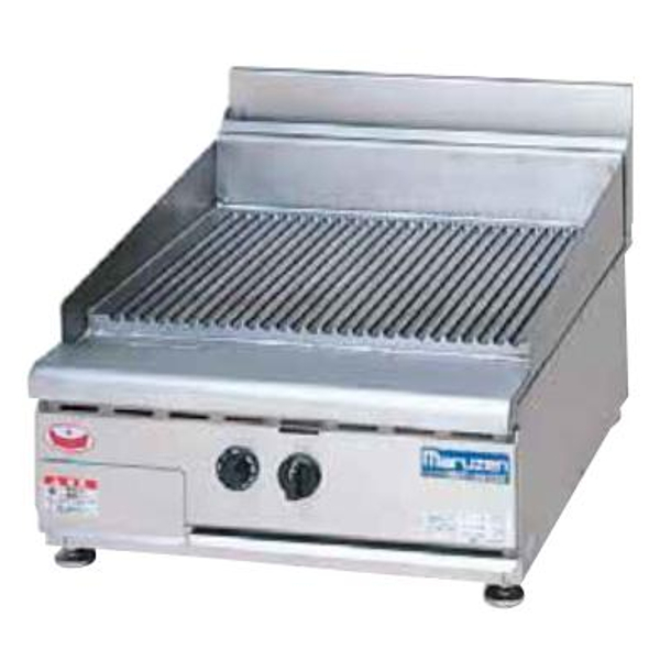 【新品・送料無料・代引不可】マルゼン NEWパワークックグルーブドグリドル ガス式 RGG-067T W600×D750×H250(mm)バック高さ 200(mm)