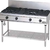 【新品・送料無料・代引不可】マルゼン ガステーブル　NEWパワークックシリーズ　厨房機器　調理機器　RGT-1264D　W1200*D600*H800(mm)