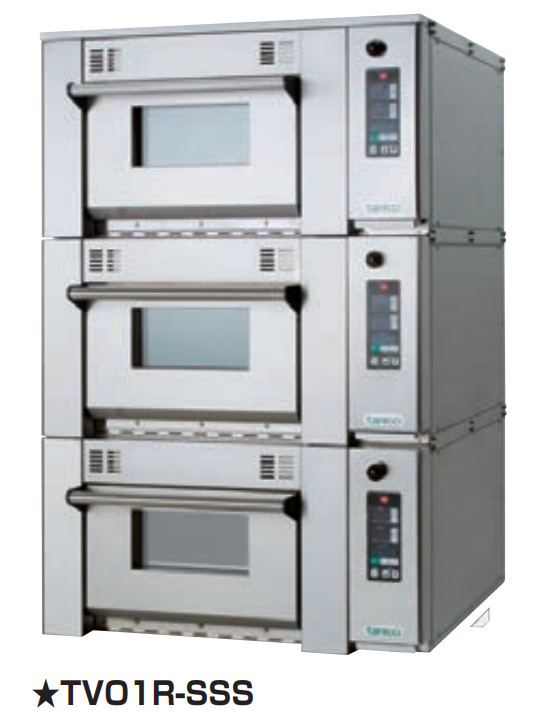【新品・代引不可】業務用/新品 タニコー デッキオーブン(縦1枚差しタイプ) TVO1R-NNS 幅825mm 高さ1285mm 奥行き885mm【送料別途】